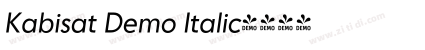 Kabisat Demo Italic字体转换